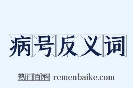病号反义词是什么意思的图片
